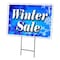 Signmission Winter Sale Yard Sign & Stake outdoor plastic coroplast window, C-1216 Winter Sale C-1216 Winter Sale - alternate 1
